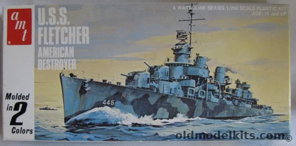AMT 1/700 USS Fletcher DD-445 Destroyer, 4403 plastic model kit
